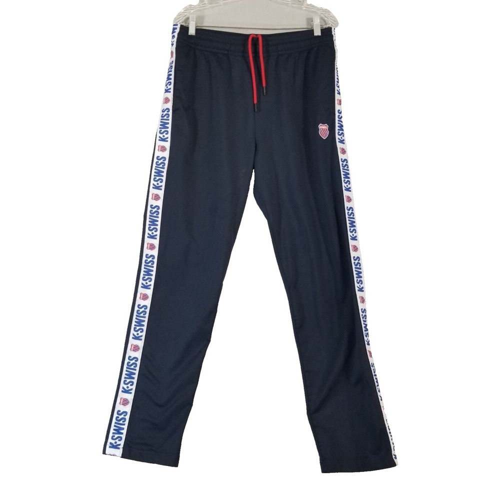 K-Swiss track gym pants men's large Blue Outdoor Sports Lounge